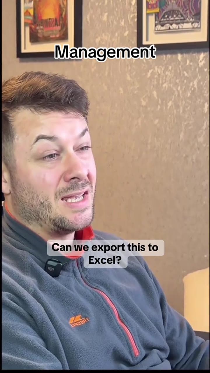 “Can we export this to Excel?” — “In Excel, I can scroll.”